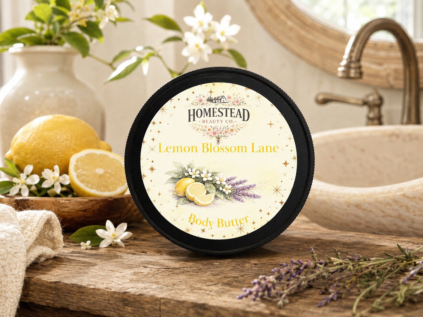 Lemon Blossom Lane Body Butter – Lavender Lemon Moisturizer