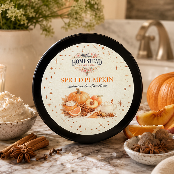 Spiced Pumpkin Sea Salt Scrub – Exfoliating Fall Body Scrub
