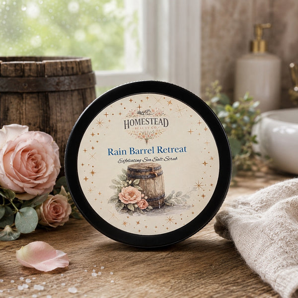 Rain Barrel Retreat Sea Salt Scrub – Fresh Exfoliating Body Scrub