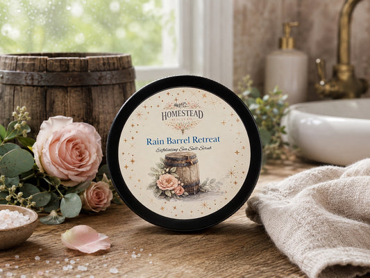 Rain Barrel Retreat Sea Salt Scrub – Fresh Exfoliating Body Scrub