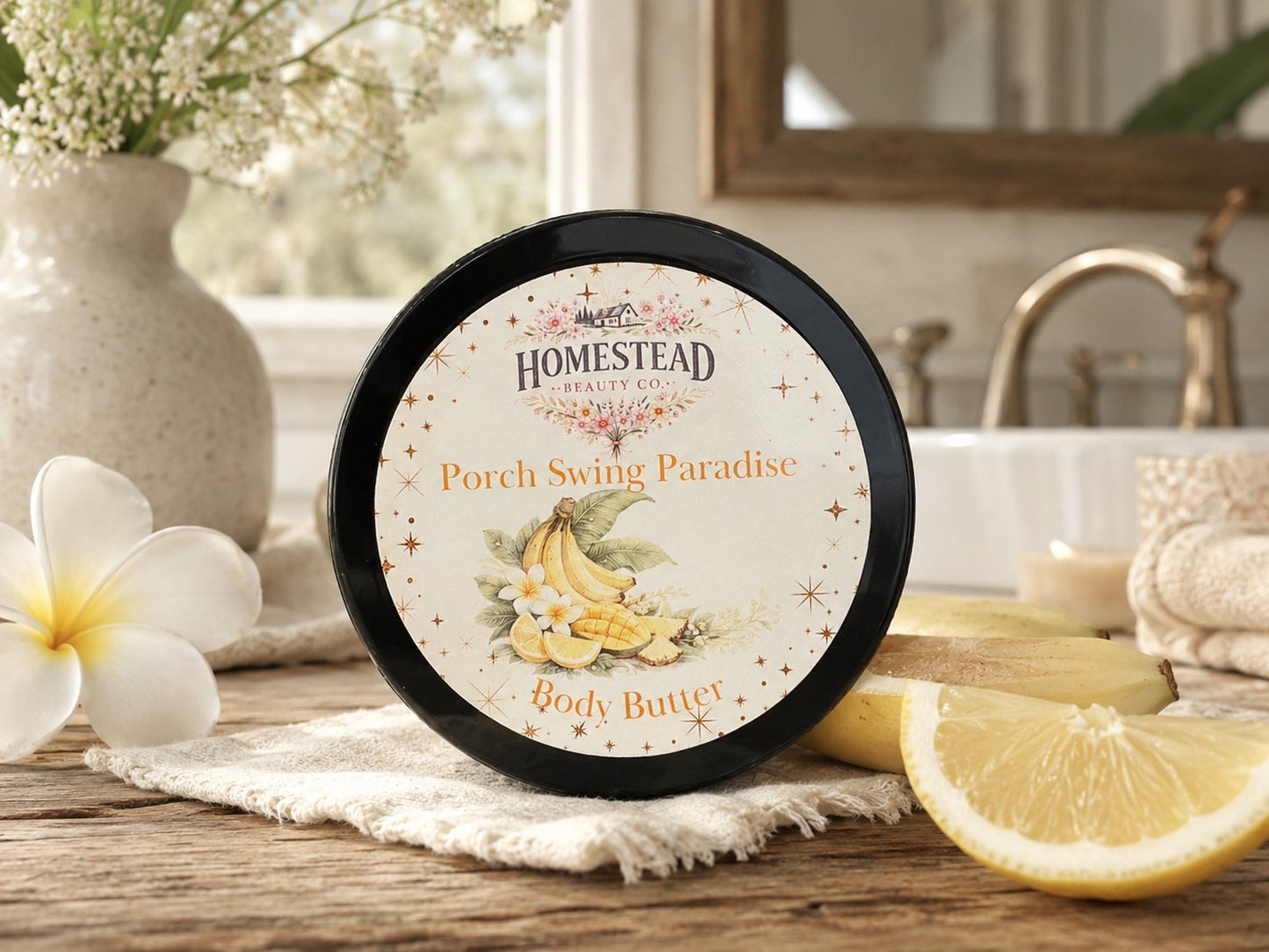 Porch Swing Paradise Body Butter – Banana & Mango Moisturizer for Dry Skin