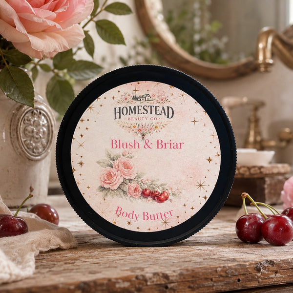 Blush & Briar Body Butter – Cherry Rose Dry Skin Cream