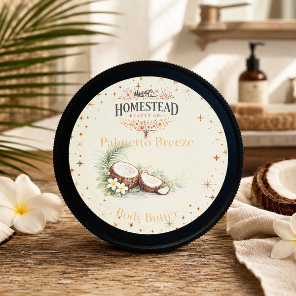 Palmetto Breeze Body Butter – Coconut Moisturizer for Dry Skin