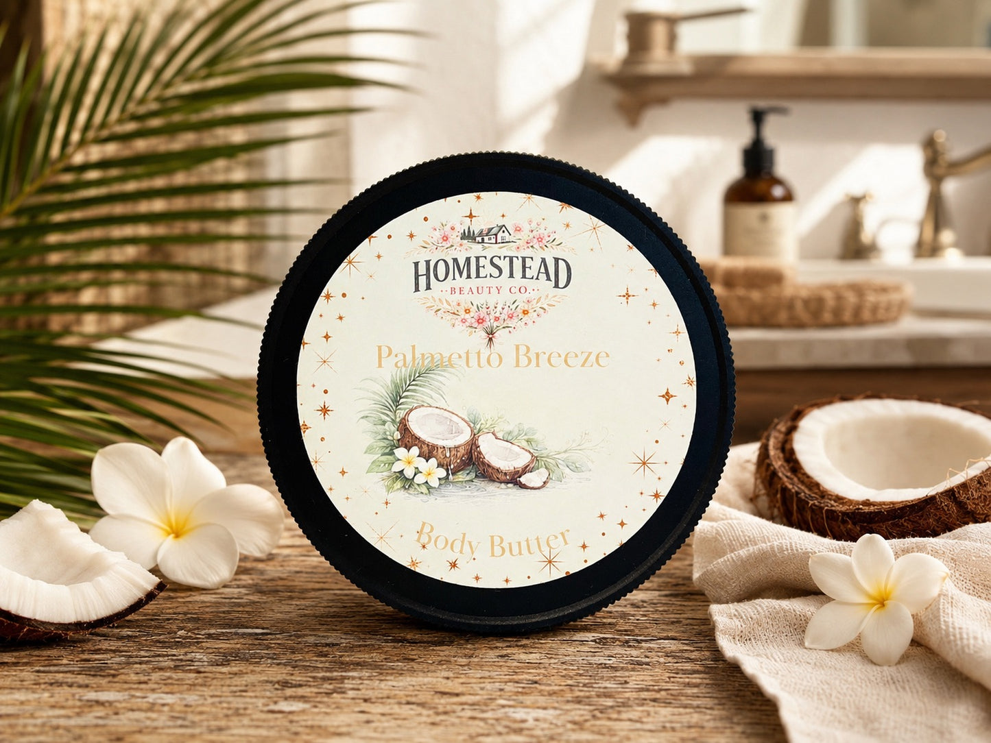 Palmetto Breeze Body Butter – Coconut Moisturizer for Dry Skin