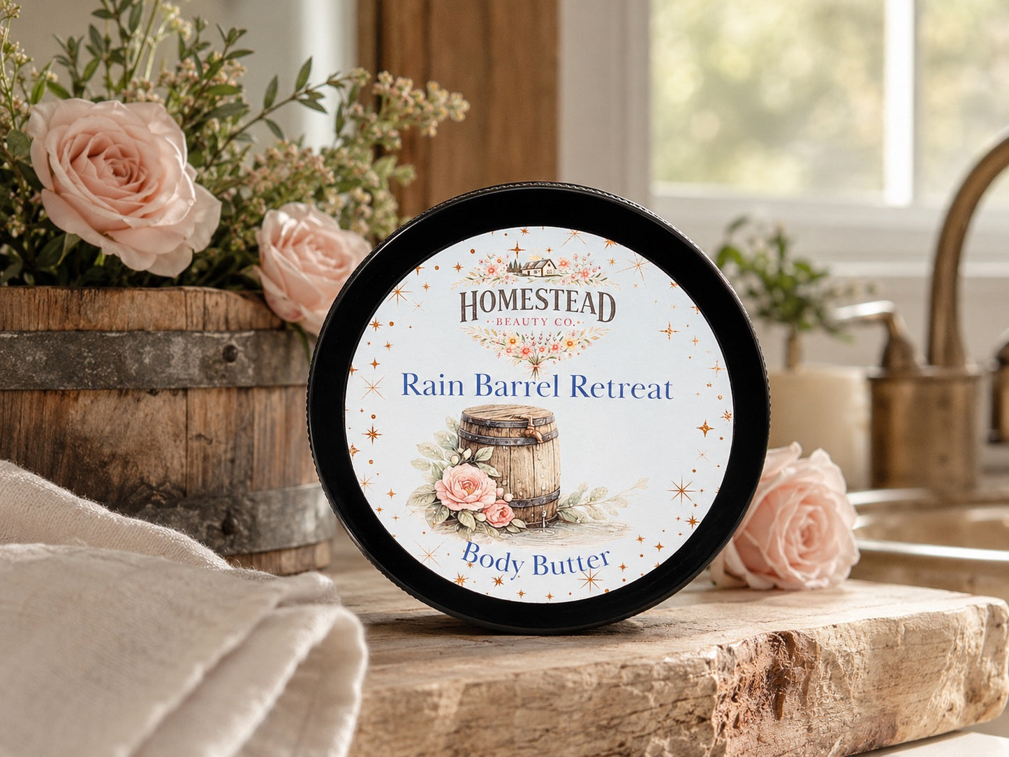 Rain Barrel Retreat Body Butter – Fresh Moisturizer for Dry Skin