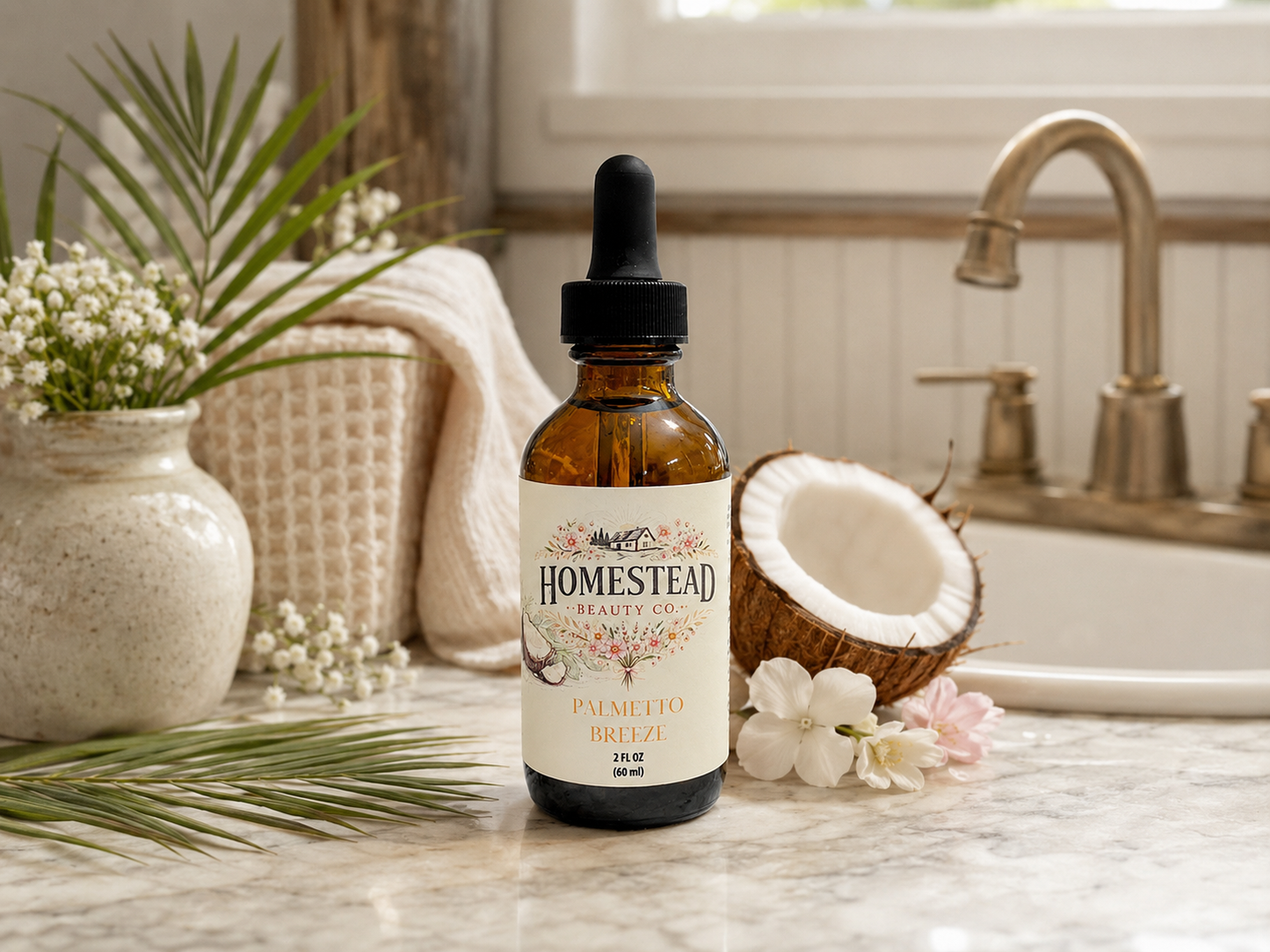Palmetto Breeze Women’s Hair Oil – Coconut & Coastal Island Notes