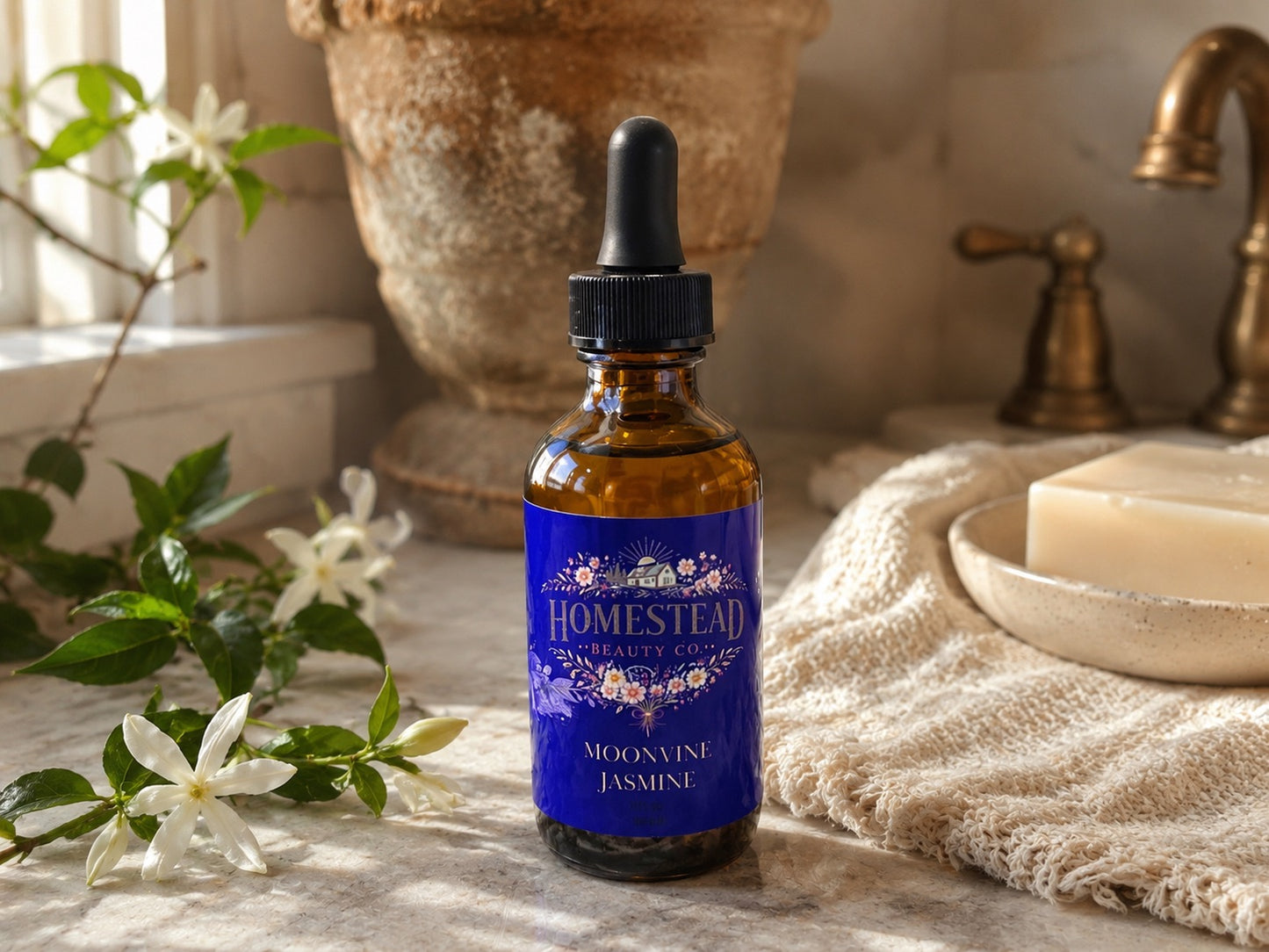 Moonvine Jasmine Women’s Hair Oil – Jasmine Floral Scent