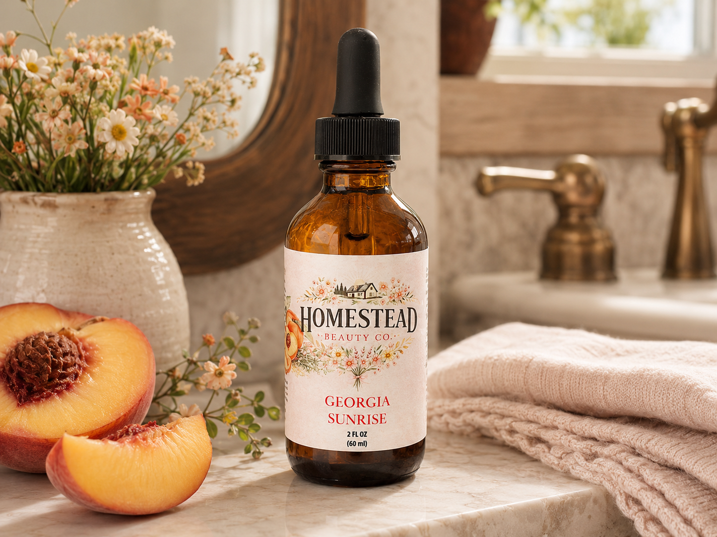 Georgia Sunrise Women’s Hair Oil – Peach & Pink Grapefruit